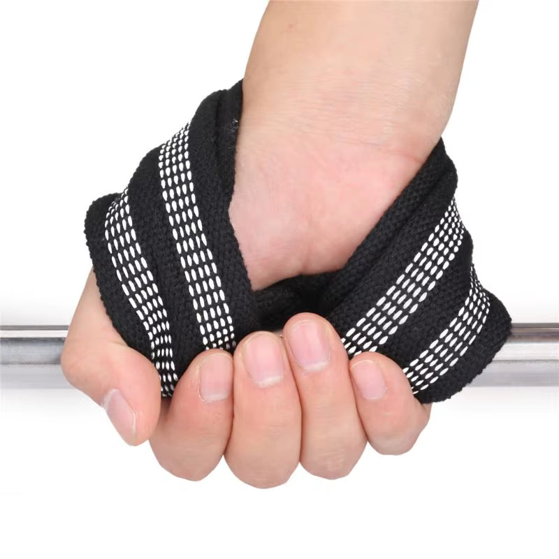 1Pair Figure 8 Weight Lifting Strap Deadlift Wrist Strap for Gym Fitness Pull-Up