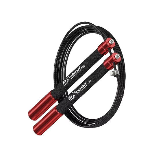 Fitskuad Speed Jump Rope Heavy Duty Adjustable Skip Rope Lightweight, Solid Aluminum Handles,Ball Bearing Smooth Crossfit Rope