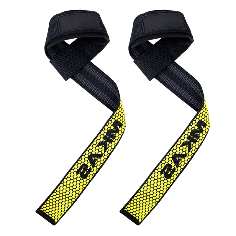 1 Pair Weight Lifting Wrist Straps Gym Fitness Lifting Straps Strength Training Gym Weight Lifting Belt with Non Slip Flex Gel