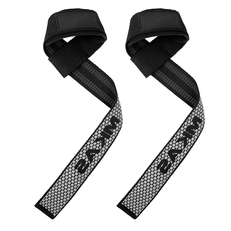 1 Pair Weight Lifting Wrist Straps Gym Fitness Lifting Straps Strength Training Gym Weight Lifting Belt with Non Slip Flex Gel