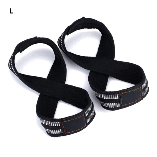 1Pair Figure 8 Weight Lifting Strap Deadlift Wrist Strap for Gym Fitness Pull-Up