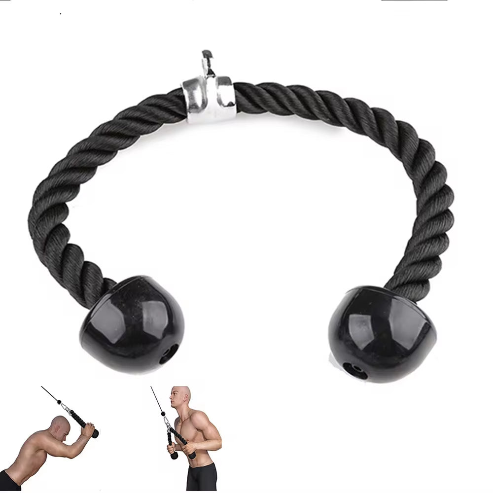 Tricep Rope for Abdominal Crunches Cable Pull Down, Laterals Biceps, Muscle Training, Fitness Body Building Gym Pull Up